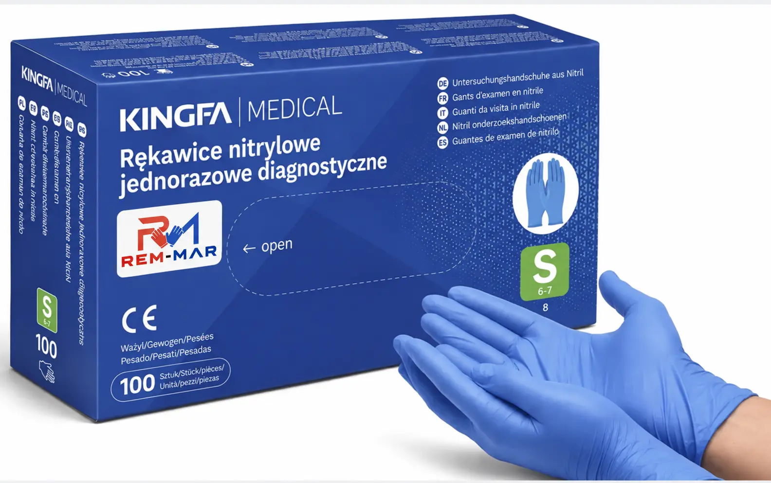 KINGFA — blaue Nitrilhandschuhe